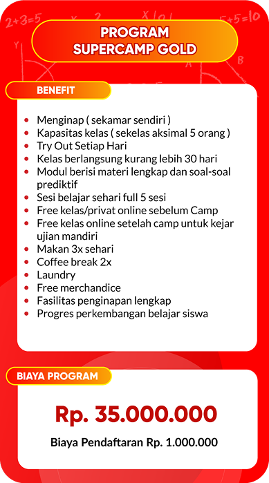Program Supercamp Gold